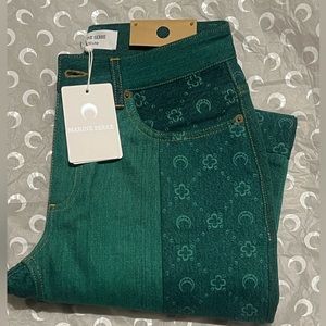 Marine Serre - Regen patchwork straight-leg jeans